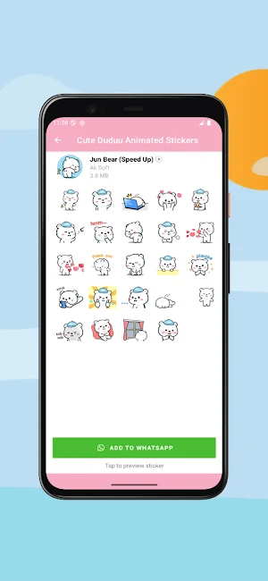 Cute Duduu Animated Stickers Screenshot 3
