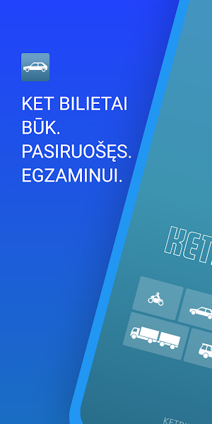 KETBILIETAI testai A, B, C, D Screenshot 0