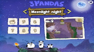 3 Pandas Night Physics Game Screenshot 2
