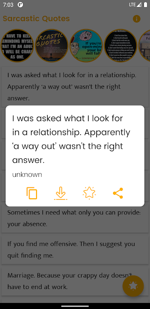 Sarcastic Quotes and Sayings Screenshot 0