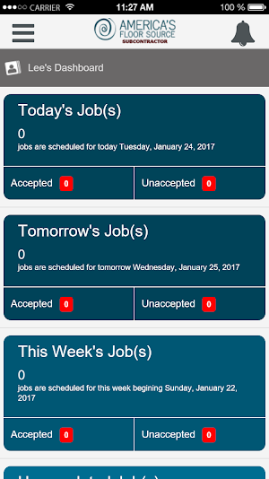 AFS Subcontractor Screenshot 1