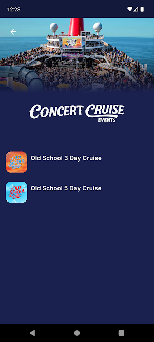 Concert Cruise Events Screenshot 0