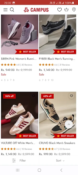 Campus Shoes - Online Shopping Screenshot 2