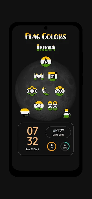 India - Flag Colors Icons Screenshot 0