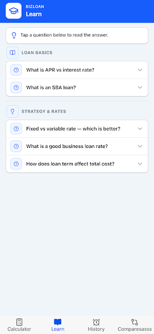 Bizloan AI Loan Calculator Screenshot 3
