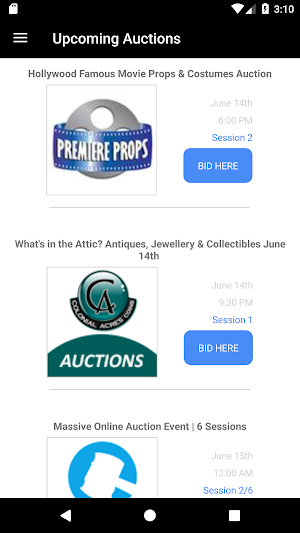iCollector Live Auctions Screenshot 0