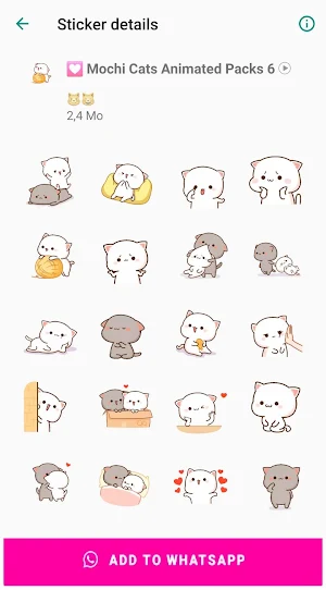 Animated Mochi Peach Stickers Screenshot 1