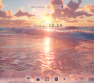 Ocean Sunset Theme +HOME Screenshot 0