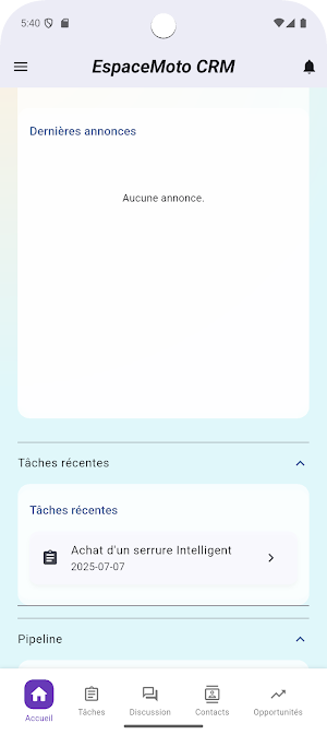 ESPACEMOTO CRM Screenshot 2