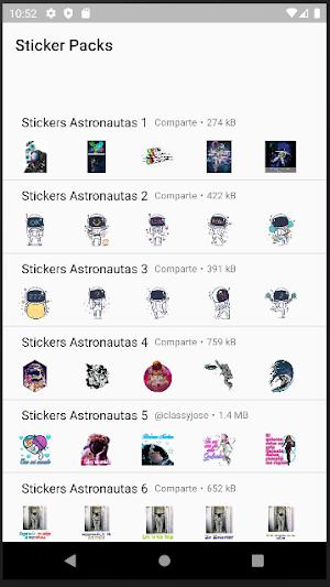 Stickers de Astronautas Screenshot 0