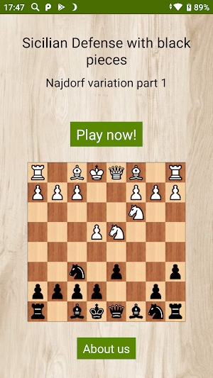 Sicilian defense, Najdorf variation (full version) Screenshot 0