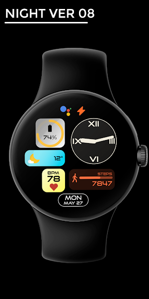 Night ver 08 - watch face Screenshot 0