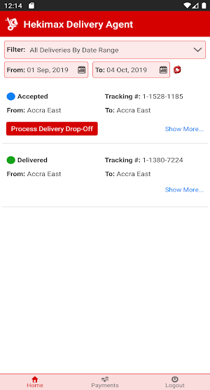 Hekimax Delivery Agent - Packa Screenshot 2