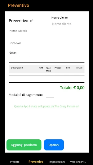 TCBiz: Preventivi Veloci Screenshot 0
