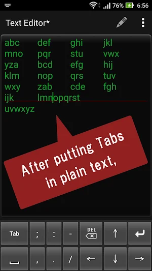 Tab keyboard Screenshot 0