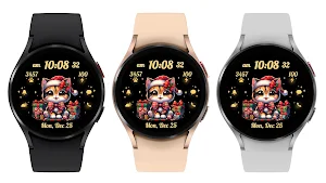 AZ269 Christmas Cat Watch Face Screenshot 1