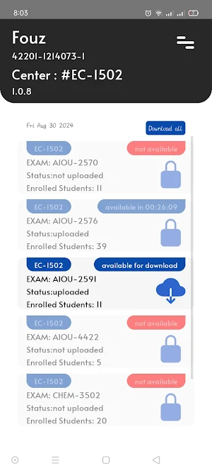 AIOU AMS Screenshot 1