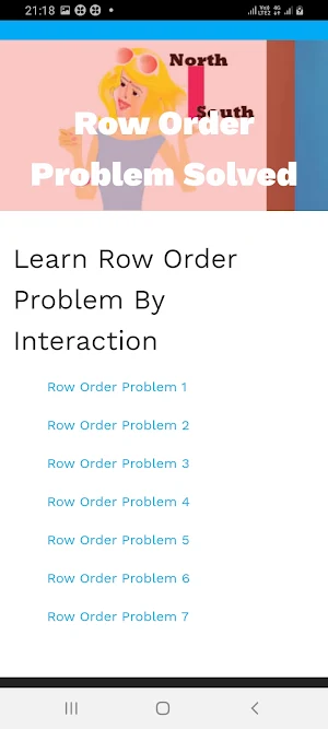 Row Order Problem 1.0 Screenshot 3