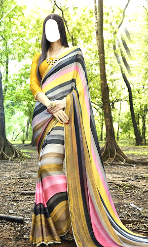 Women Silk Sarees Photo Montage Screenshot 0