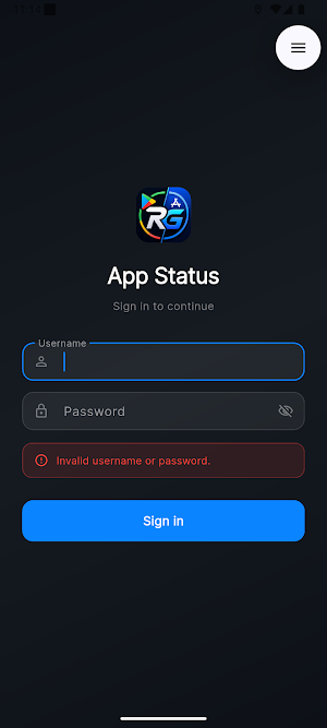 App Status Screenshot 1