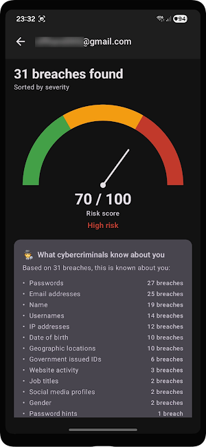 Breach WD: Data Breach Monitor Screenshot 3