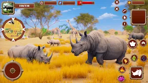 Rhino Jungle Wildlife Survival Screenshot 1