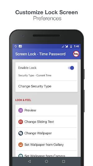 Screen Lock - Time Password Screenshot 1