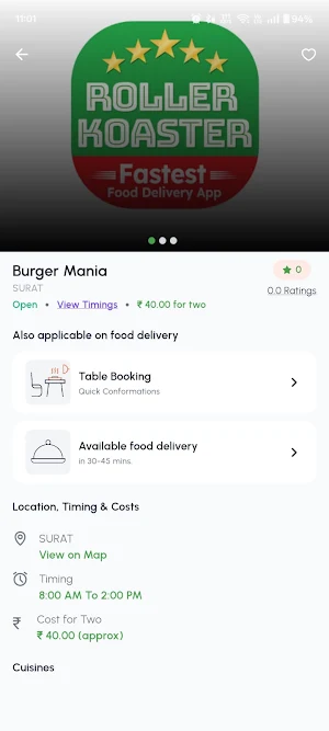 RollerKoaster : Food Delivery Screenshot 3