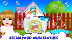 Chic Baby Clothes Washing Game Screenshot 1