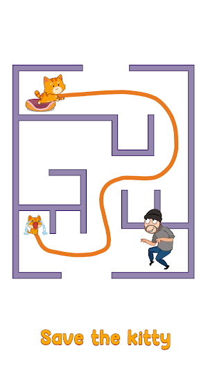 Cat Puzzle: Draw to Kitten Screenshot 2
