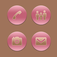 Frosted Gold On Pink Icons