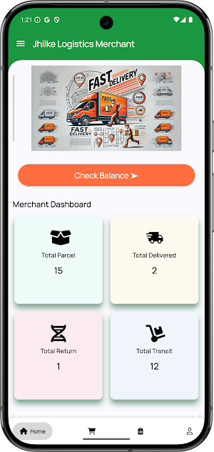 Jhilke Logistics Merchant Screenshot 1
