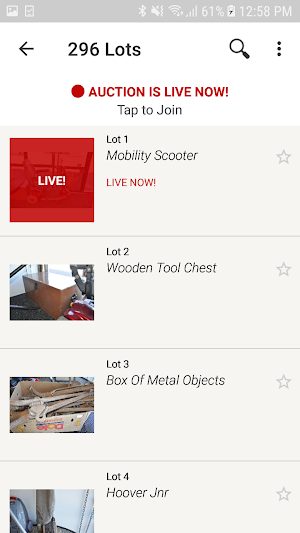 Wills Auctions Screenshot 1