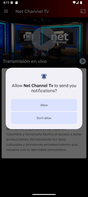 Net Channel Tv Screenshot 1