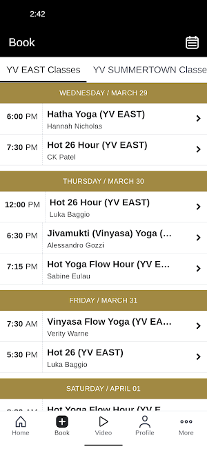 YogaVenue Oxford Screenshot 1