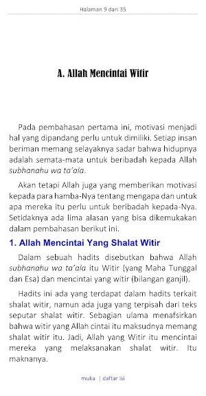 Allah Witir Mencintai Witir Screenshot 2