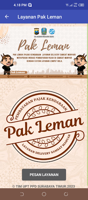 Samsat Surabaya Timur Mobile Screenshot 1