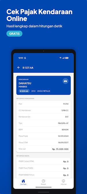 Cek Pajak Kendaraan: PKB STNK Screenshot 0