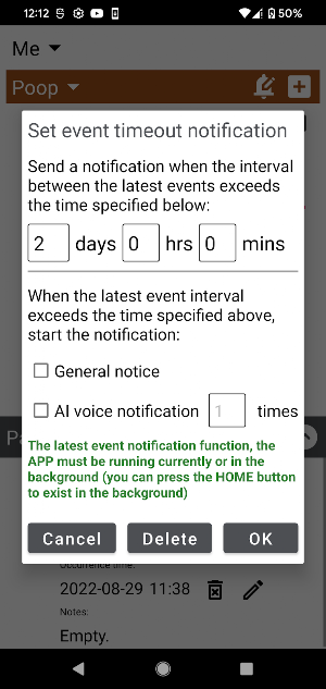 Event Time Tracker Screenshot 3
