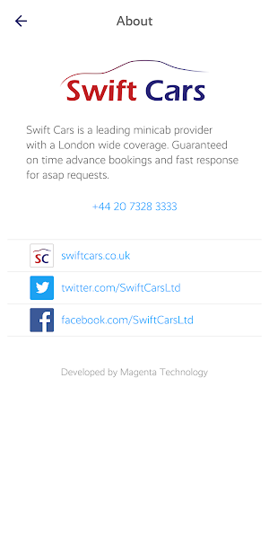 Swift Cars London Minicabs Screenshot 3