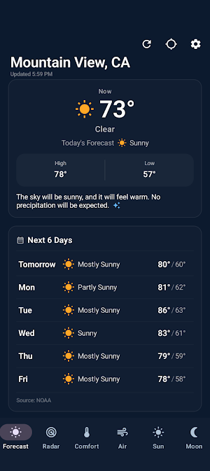 YAWA NOAA Screenshot 2