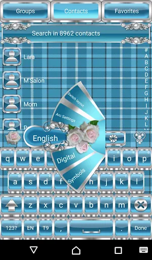 White Roses Go Keyboard theme Screenshot 0