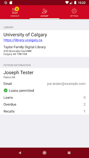 UCalgary Library Self Checkout Screenshot 3