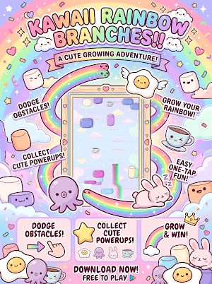 Kawaii Rainbow Branches!! Screenshot 3