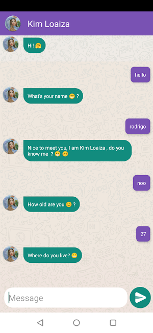 Kim Loaiza Fake VideoCall Chat Screenshot 3