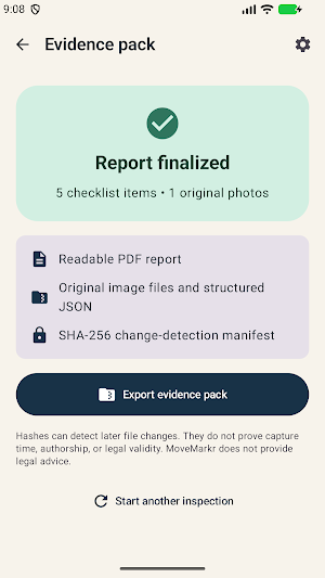 MoveMarkr: Rental Evidence Screenshot 3
