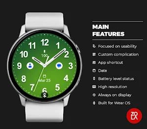 Casual Fresh Green Watch Face Screenshot 1