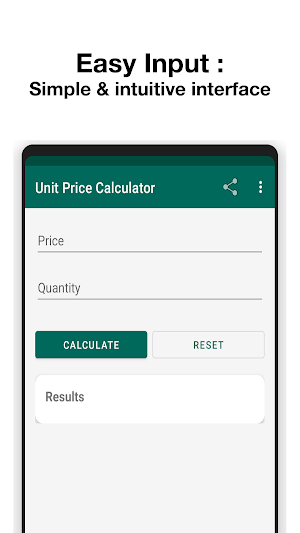 Unit Price Calculator Screenshot 0