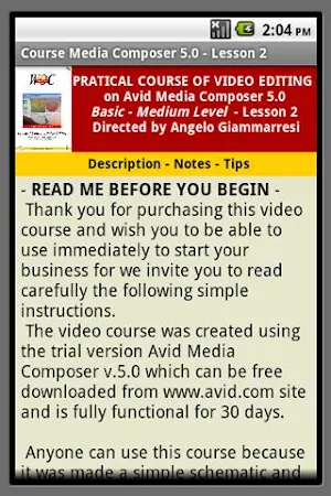 Course Media Composer 5 app.2 Screenshot 1