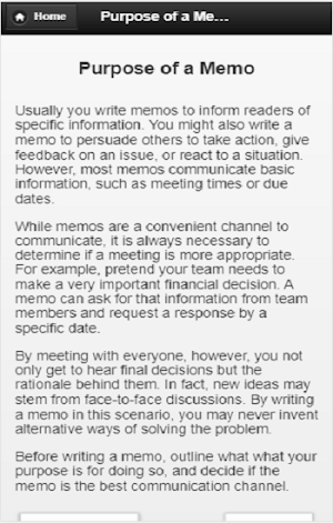 Business memorandum Screenshot 2